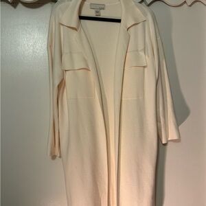 Cream Longline Double Knit Sweater